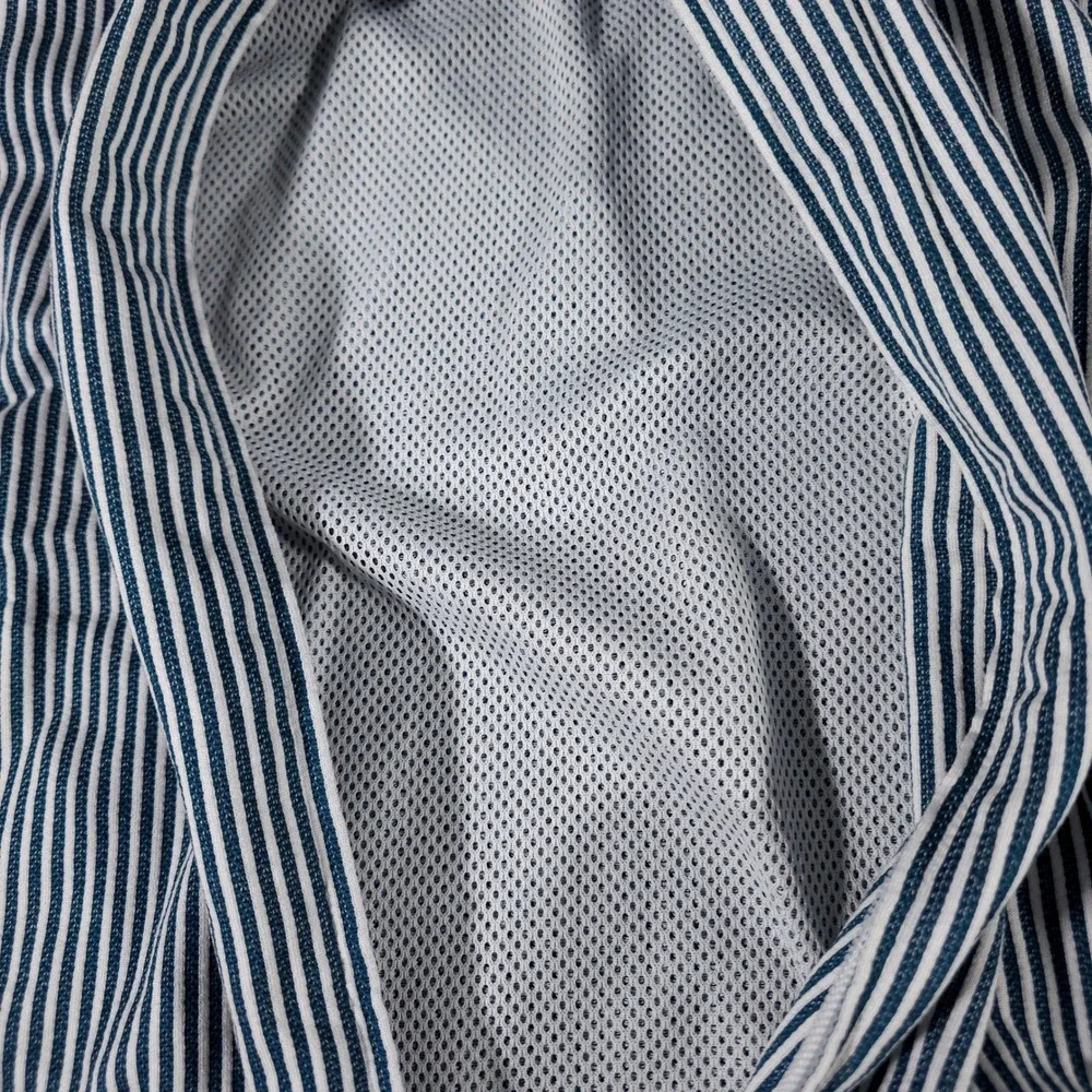 Todd Snyder Track Jacket Mens XXL Blue White Striped Mesh Lined Zip Up - Picture 4 of 7